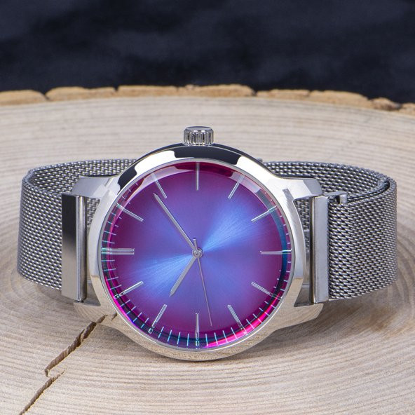 Spectrum Watch Renkli Cam Hasır Örgü Kordon Mıknatıslı Unisex Saati ST-303788