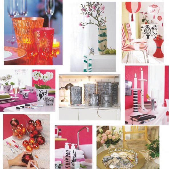 Edding Hobi Sanat Markörü Kalemi Edding 750 Boya Dekorasyon Markörü KIRMIZI - 2