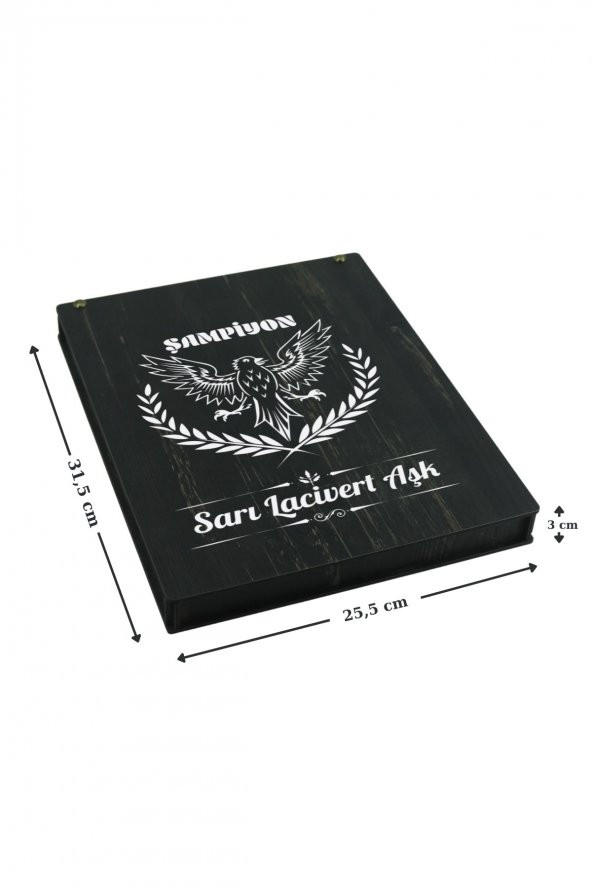 Fenerbahçe Orijinal Defter Kalem Kırtasiye Ahşap Kutulu 5li Taraftar Hediye Set - 3