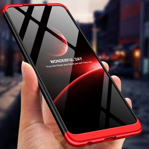 KNY Samsung Galaxy A22 Kılıf 3 Parça 360 Ays Kapak Kırmızı - 5