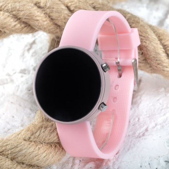 Led Watch Pembe Silikon Kordon Yetişkin Kız Kadın Saat ST-303770 - 2