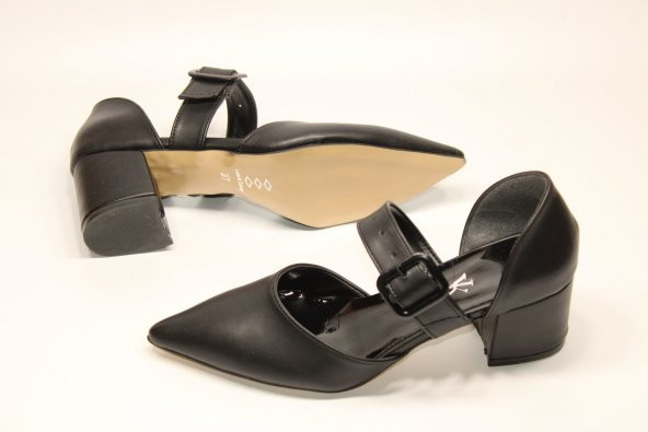 MND ÖN ARKA KAPALI ÜSTTEN AYARLAMALI BAĞLI KADIN GÜNLÜK-ABİYE KALIN ALÇAK TOPUKLU AYAKKABI - 6