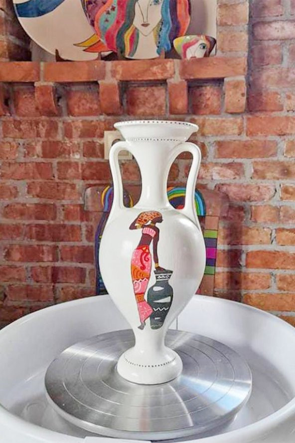 El Yapımı Seramik Dekoratif Seramik Vazo