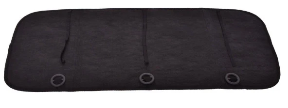 Kustulli Universal Terletmez 3'lü Pilot Kilim Minder Oto Kılıf Takımı Siyah K0606 - 5