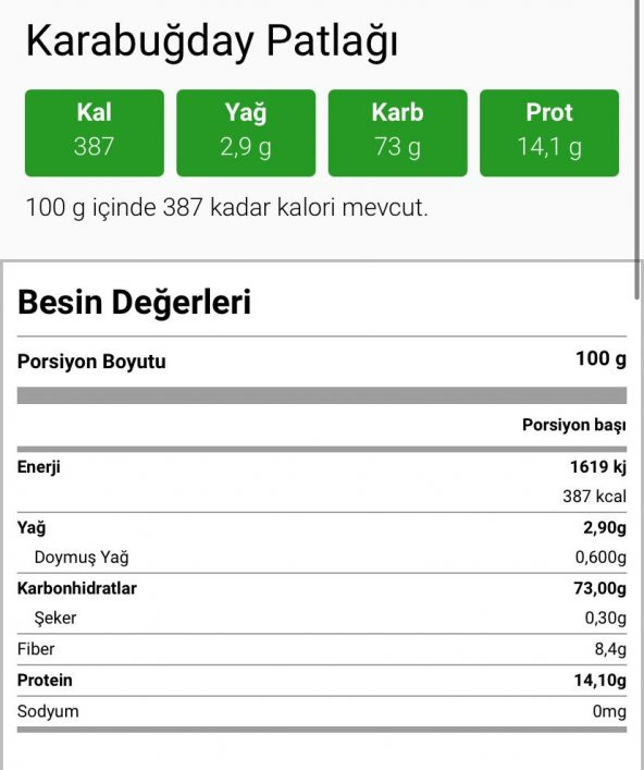 KARABUĞDAY PATLAĞI SADE 12 PAKET - 7