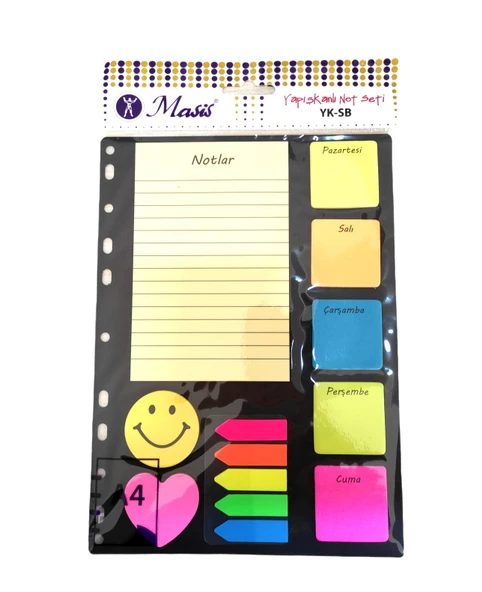 Masis A4 Ebat 9 Lu Yapışkanlı Notluk Seti - 2