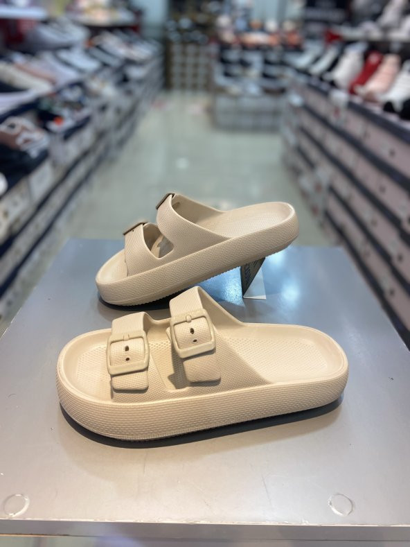 Akınal Bella Çift Tokalı Unisex Terlik - 1