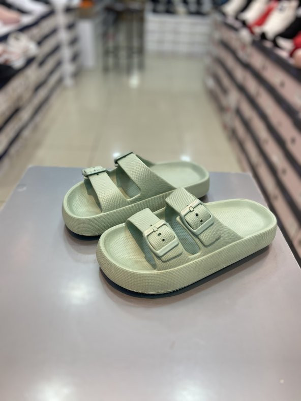 Akınal Bella Çift Tokalı Unisex Terlik - 1