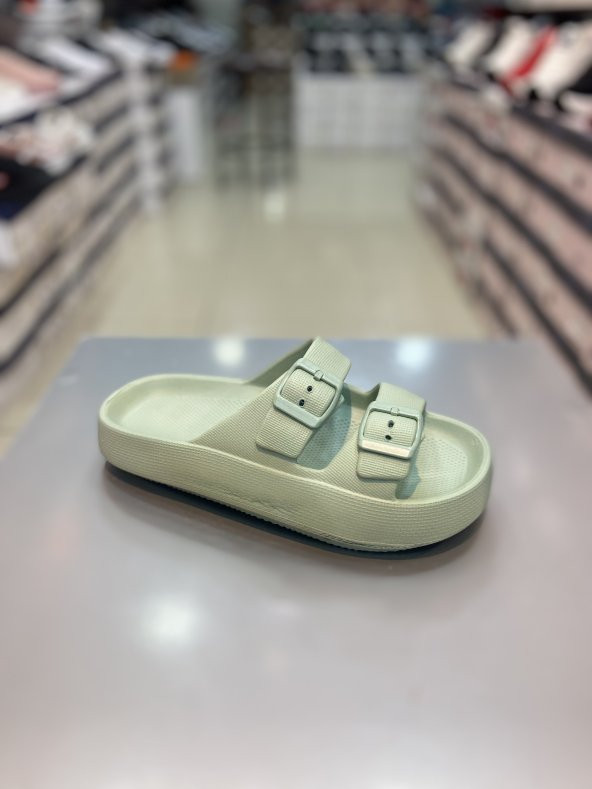 Akınal Bella Çift Tokalı Unisex Terlik - 2