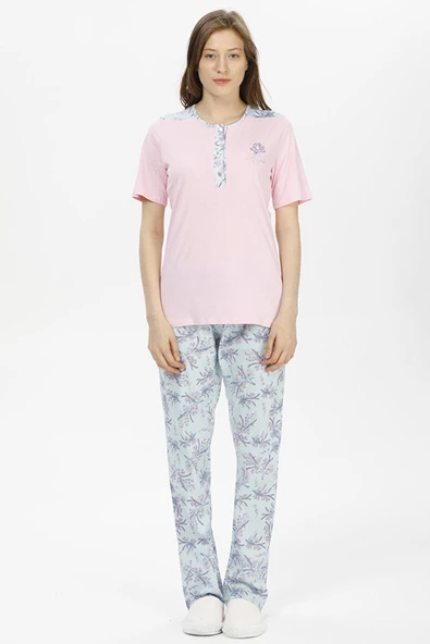 Pijadore 1214 Kadın Kısa Kollu Pijama Takımı