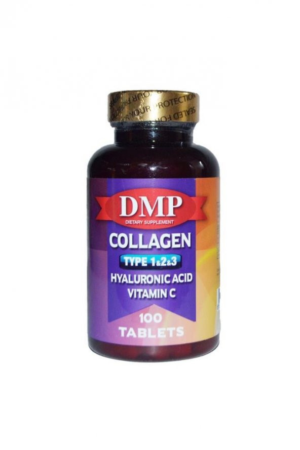 Dmp Collagen Type 1,2,3 Hyaluronic Acid Vitamin C 100 Tablets