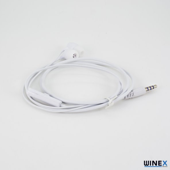 Winex P100 3.5 mm Mikrofonlu Kablolu Kulak içi Kulaklık Beyaz - 3