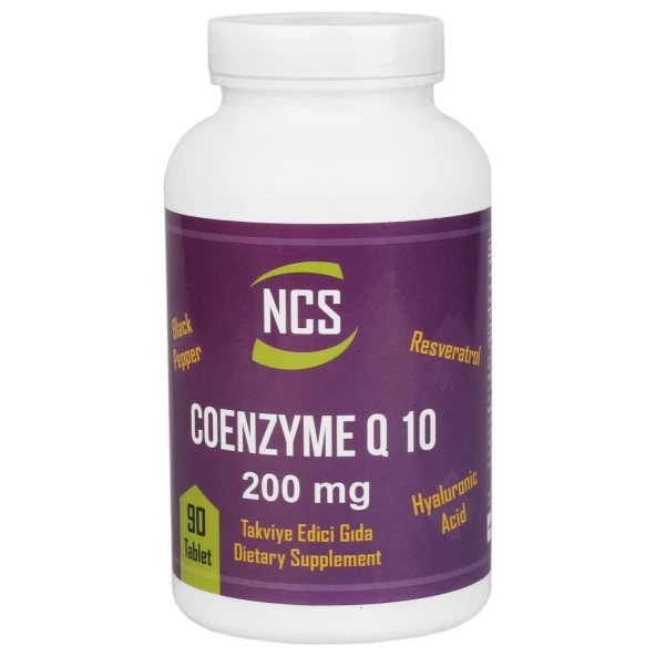 Ncs Coenzyme Q-10 200 mg 90 Tablet Resveratrol Hyaluronic Acid Bl