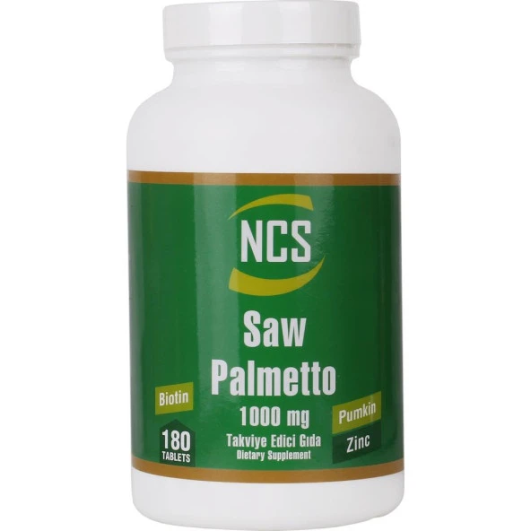Ncs Saw Palmetto 1000 mg Pumpkin Zinc Biotin Complex 180 Tablet