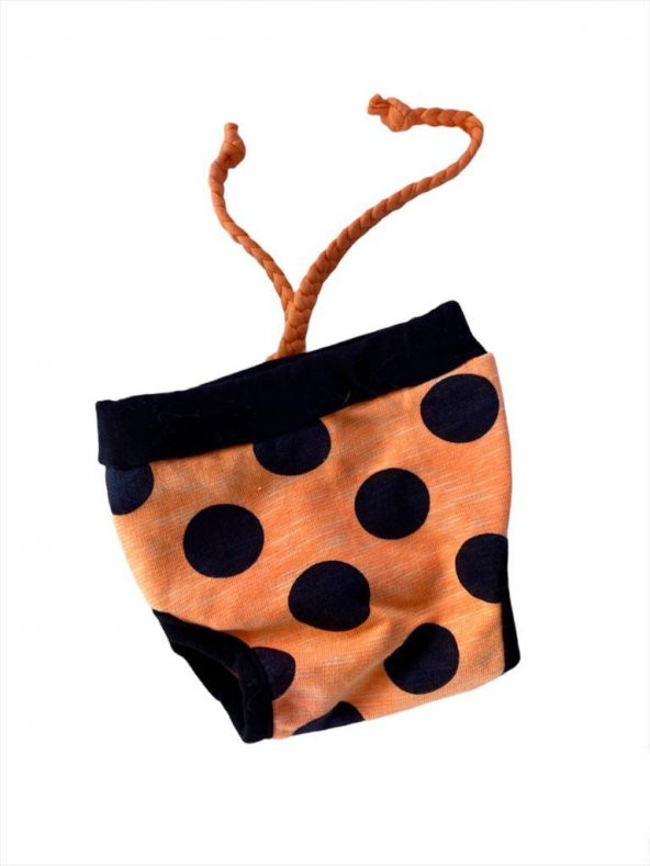 Orange Mega Dots Kemiques Secret Kedi İç Çamaşırı  Regl Külot  Don - 2