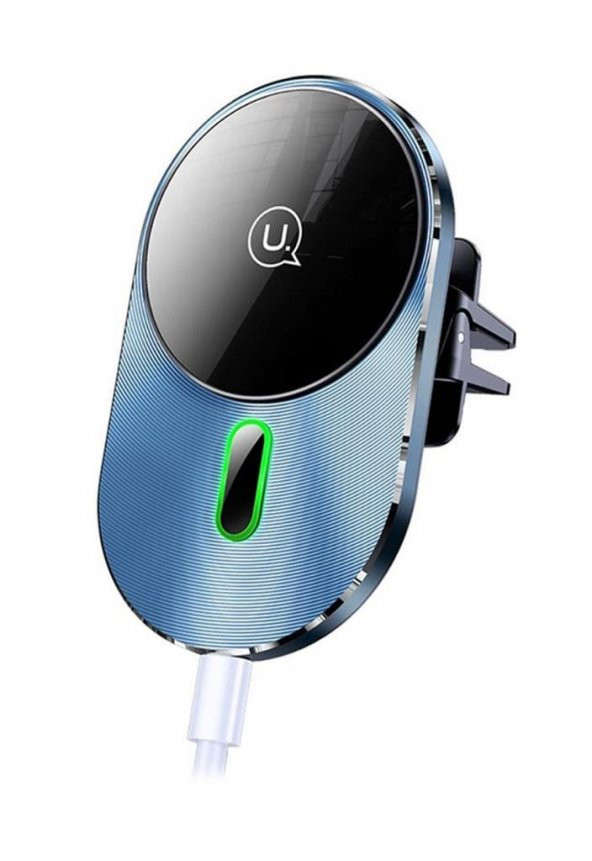 Usams US-CD170 15W 2in1 TypeC Magsefe, iPhone Manyetik Kablosuz Şarj ve Araç içi Telefon Tutucu