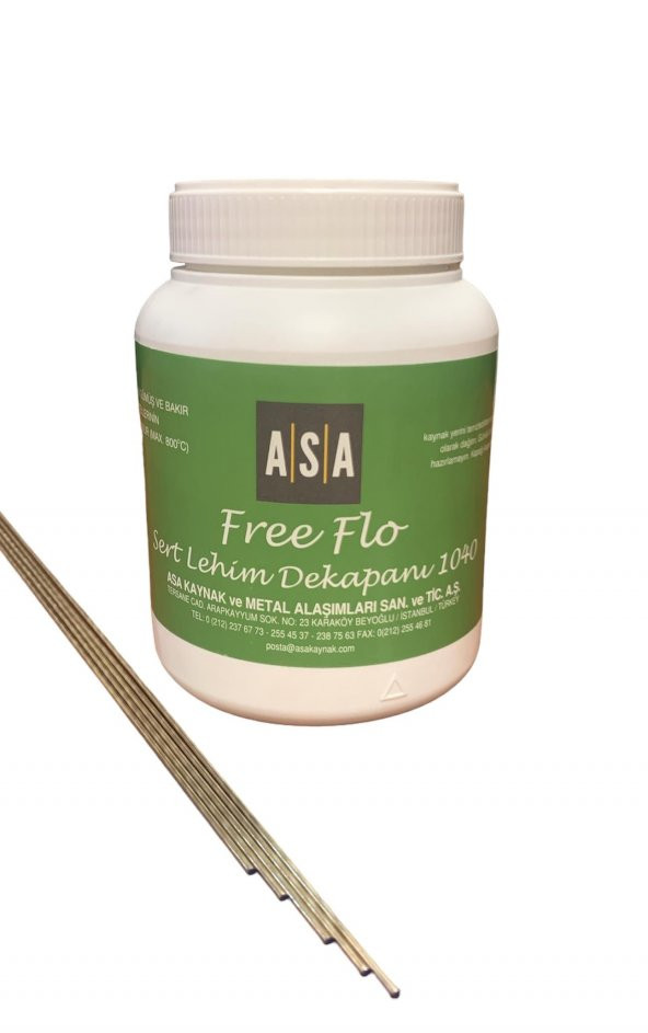 GÜMÜŞ KAYNAK DEKAPANI ASA FREE FLO (500 GR) +GÜMÜŞ KAYNAK TELİ %20 2 MM (5 ADET) ürün görseli
