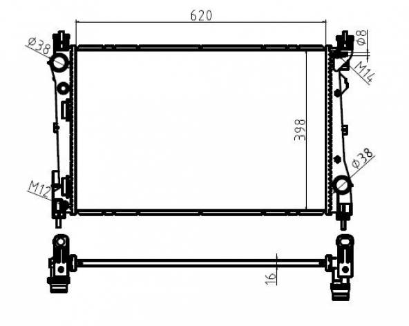 MGA-80407-SU RADYATORU FIAT : DOBLO 1.6 JTD - BRAVO 1.9 JTD   /BRAZING