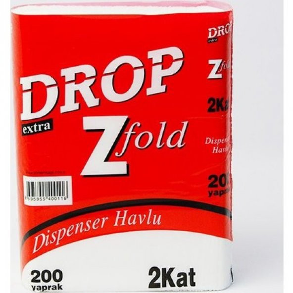 Drop Dispenser Havlu / Z Katlama / 2 Kat / 200 Adetlik 12 Paket / Koli - 2