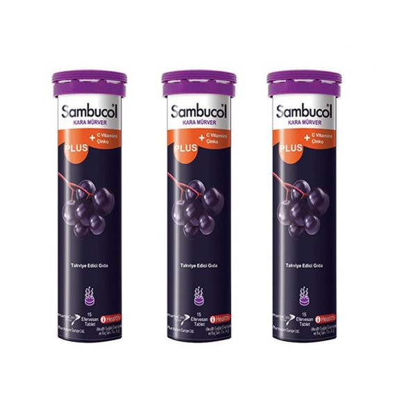 Sambucol Plus Efervesan 15 Tablet 3'lü Set