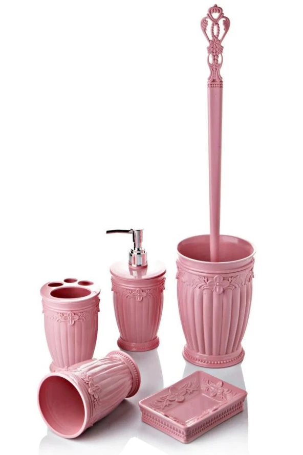 Sultan Banyo Seti Plastik Yuvarlak 5li Set