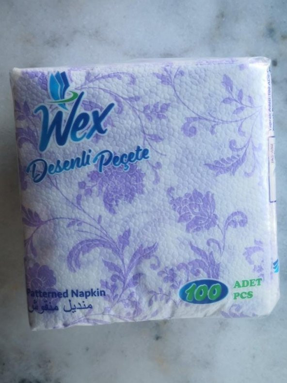 WEX DESENLİ LÜX PEÇETE 30x30 CM 100 ADETx 24 PAKET - 2