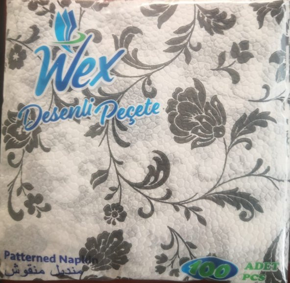 WEX DESENLİ LÜX PEÇETE 30x30 CM 100 ADETx 24 PAKET - 3
