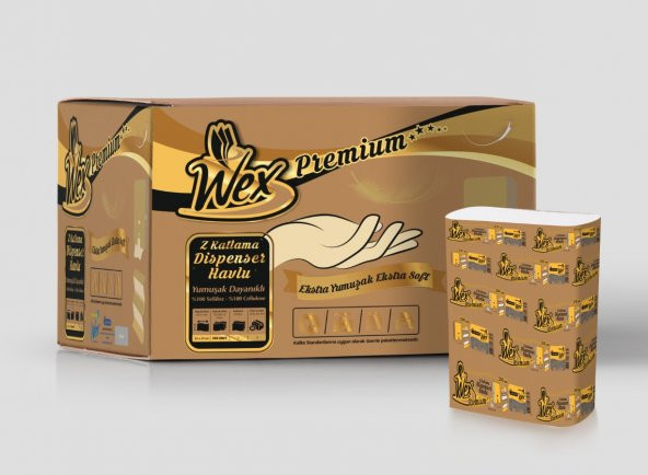 WEX PREMIUM Z KATLI HAVLU 24x21,5 CM 16 GR 200 ADET 12 PAKET