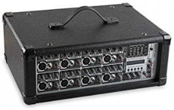 Mikado 8 Kanal Mixer Amplifikatör Hy208m 150W X2 Usb Siyah - 1