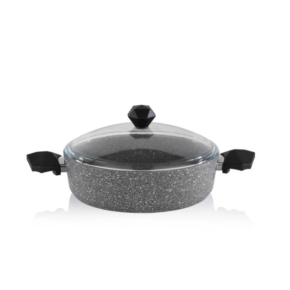 Schafer Cory Yanmaz Yapışmaz Basık Tencere 24 Cm-Gri - 2