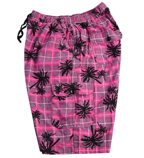 Büyük Beden Battal Boy Erkek Kargo Cepli Şort Lastik Bel - 2