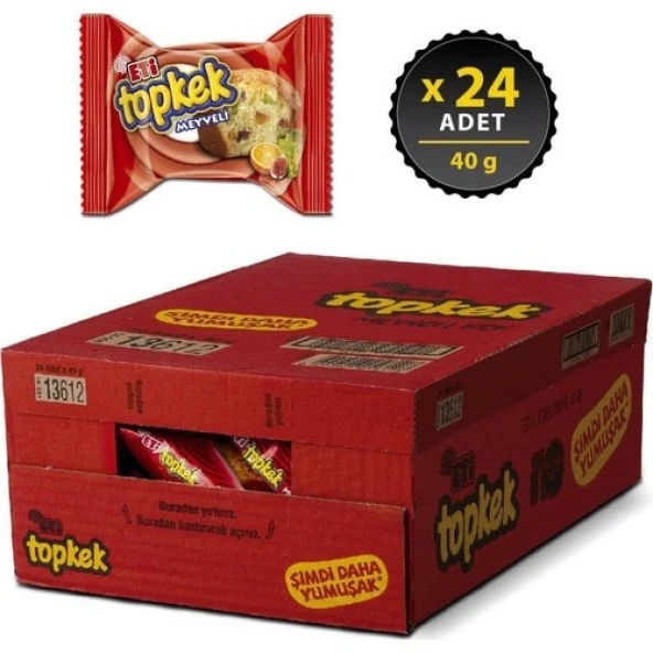 Eti Topkek Meyveli 40 g x 24 Adet - Resim 2