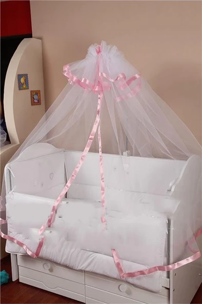 Tommybaby Saten Lüx Bebek Beşik Cibinlik & Demir Tam Takım - 2