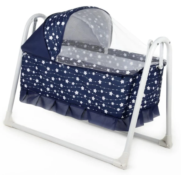 TommyBaby Yuvam Lüx Sepet Beşik Portatif Bebek Beşiği Sallanır Beşik - Resim 3