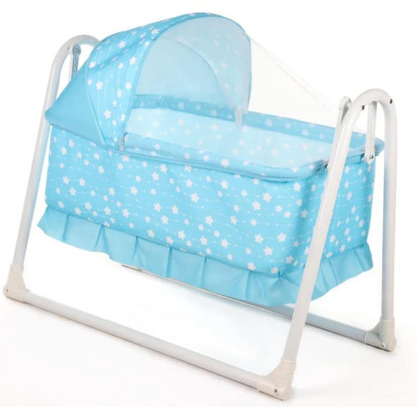 TommyBaby Yuvam Lüx Sepet Beşik Portatif Bebek Beşiği Sallanır Beşik - Resim 5