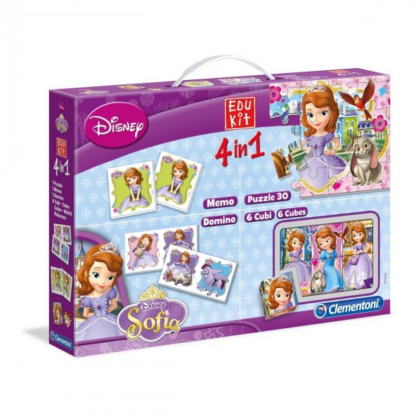 Disney Prenses Sofia Çocuk Yapbozu Eşleştirme Oyunu Hafıza Oyunu Küp Puzzle 4 ü 1 Arada Oyun Seti