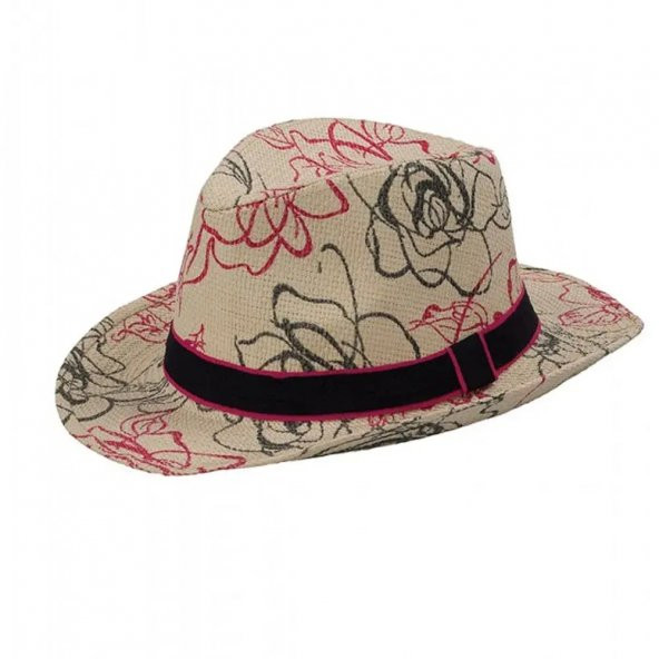 Desenli Kadın Kovboy Şapka 6222 - 3