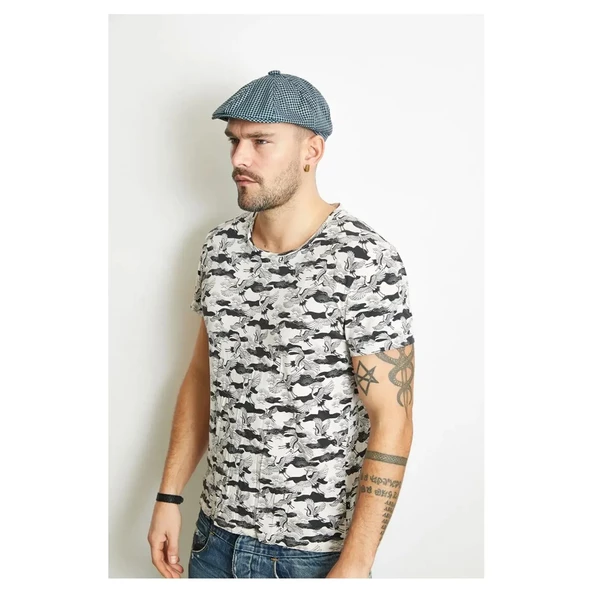 Yazlık Erkek Kareli Kasket 7398 - Resim 3