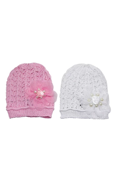 Kız Bebek Merserize Bere Pembe 4849 - 2
