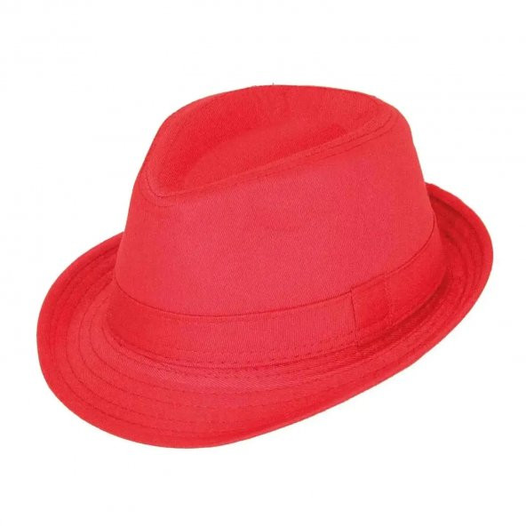 Unisex Çocuk Fötr Şapka Kırmızı 7276