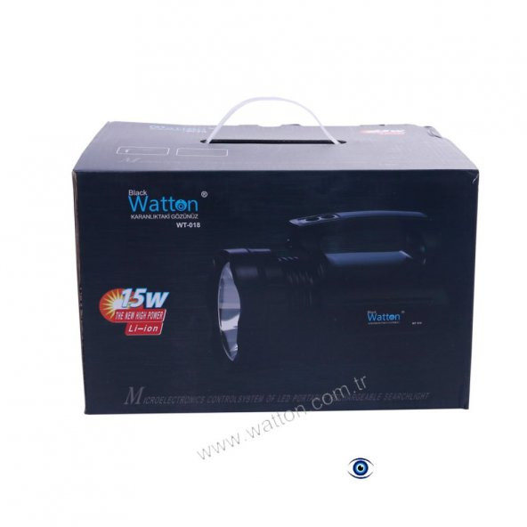 Watton Wt-018 6000Mah Şarjlı Led Fener 15W Profesyonel Avcı Feneri - 4