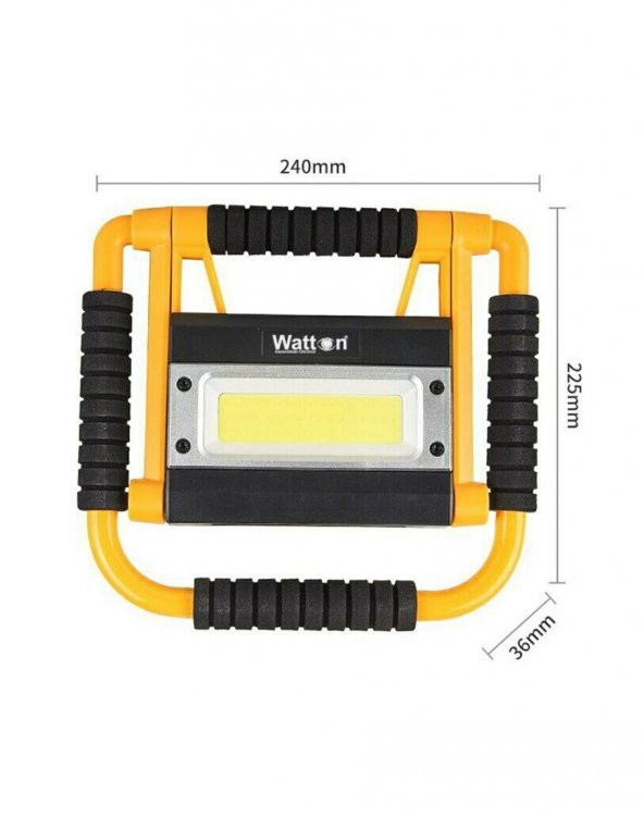 Watton WT-328 20W Şarjlı Outdoor Cob Led Fener 1300 Lümen Ayaklı Projektör - 4