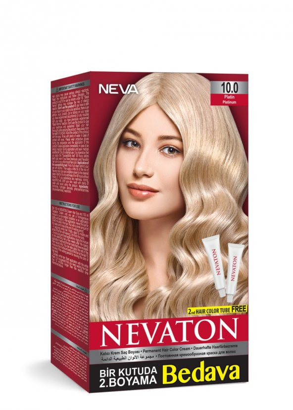 Nevaton Kalıcı Krem Saç Boyası 10.0 Platin