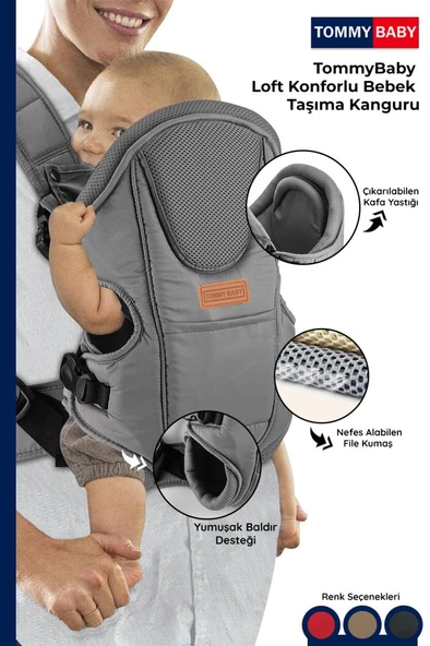 TommyBaby Loft Konforlu Bebek Taşıma Kanguru - 6