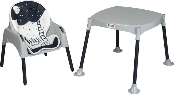 TommyBaby 3 in 1 Çalışma Masalı ve Pedli Mama Sandalyesi - 5