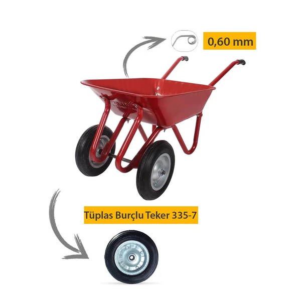 Troyka İki Tekerli Demonte El Arabası 0.60 mm Sac - 2