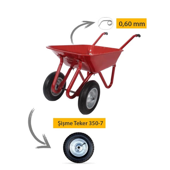 Troyka İki Tekerli Demonte El Arabası 0.60 mm Sac - 4