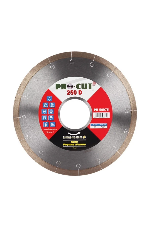 50975 D (Sulu Fayans Kesme) Serisi Elmas Testere 250 mm