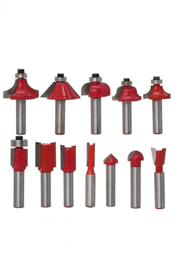 Th03038 12 Parça Ahşap Freze Uç Seti 6mm Sap - 2