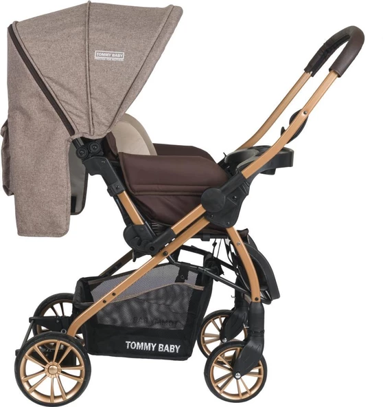 Tommybaby TB-980 Gold Çift Yönlü Bebek Arabası Puset - 11
